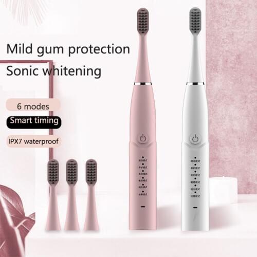 CCCIST Powerful Ultrasonic Sonic Electric Toothbrush USB Rechargeable Tooth Brushes Washable Electronic Whitening Teeth Brush