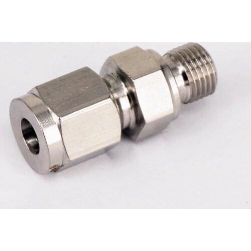 Fit Tube O/D 6mm To M10x1 Female 304 Stainless Ferrule Pneumatic Fitting Pressure Gauge
