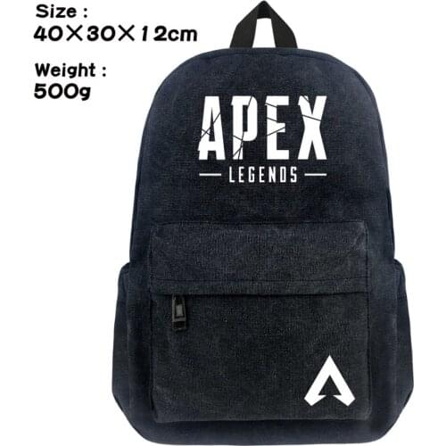 Game Apex Legends Canvas Student Backpack Teenager Zipper School Bag Fashion Student Rucksack Travel Laptop Bag Bookbag