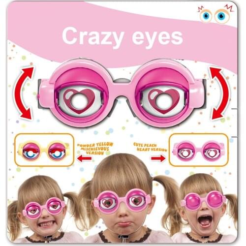 Montessori Crazy Eyes Glasses Toy Supplies Kids Party Favor Funny Pranks Glasses For Birthday Gift Plastic Novelty Kids Toys