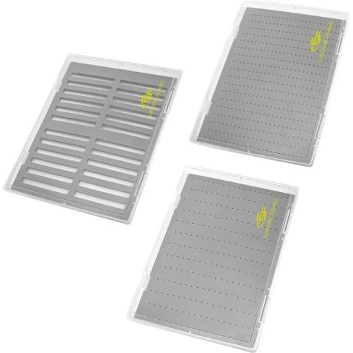 SF Collection Fly Boxes Clear Fly Fishing Box A4 Extra Large Capacity Slit Foam Fishing Competition Hook Tackle Boxes