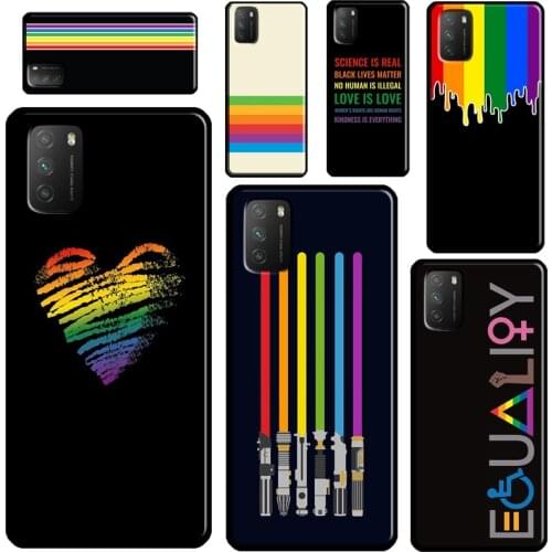 LGBT Gay Pride Rainbow Flag For POCO F3 M3 X3 Phone Case For Xiaomi Mi 11 A1 A2 A3 10T 9T Pro Mi Note 10 Lite Coque