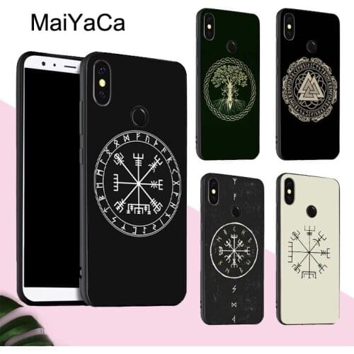 MaiYaCa Vikings Vegvisir Odin Nordic Case For POCO X3 F2 Pro Case For Redmi Note 8 Pro 8T 7 9 9S 9A 9C For Mi Note 10 Lite A3