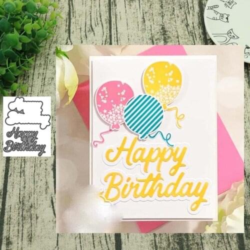 Metal cutting dies cut die mold New happy birthday card Scrapbook paper craft knife mould blade punch stencils