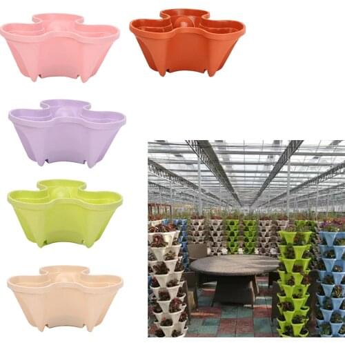 Multi-layer Combination Stackable Strawberry Planter Outdoor Garden Planting