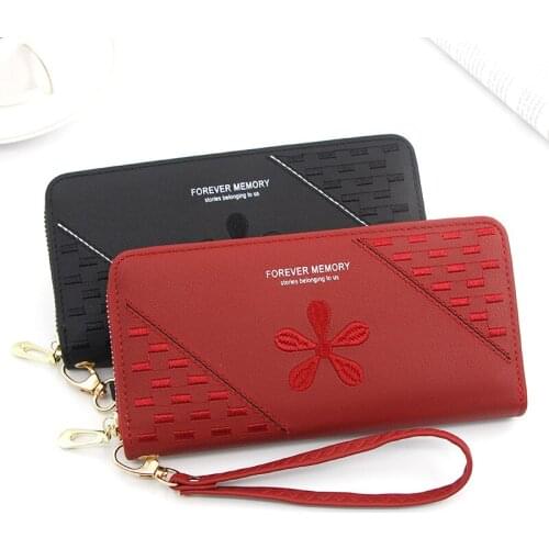 MONNET CAUTHY New Arrival Long Wallets Classic Large Capacity with Multiple Card Slots Purse Solid Color Red Black Green Wallet