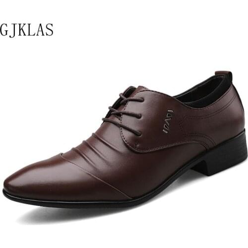 Big Size 47 48 Mens Formal Shoes PU Skin Oxford Shoes for Men Dress Wedding Shoes Laces Leather Shoes Men Classic Italian Style