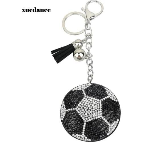 Small souvenirs of rhinestone-encrusted football key chain sports meeting For Car Purse Bag Buckle Pendant Key ring