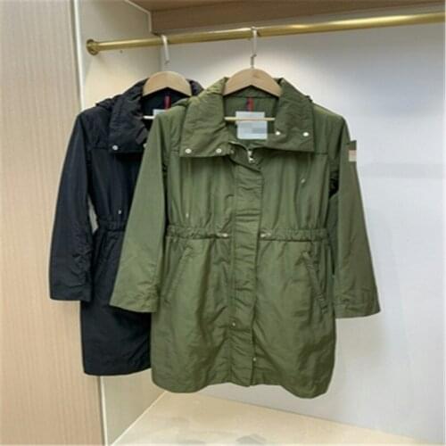 2021 Autumn New Big Size Fashionable Womens Windbreaker High-Quality Womens Trench Coat With Hood Womens Spring Clothing 283