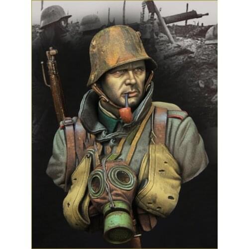 New Unassembled 1/10 World war I troops bust soldier Figures Resin Kit DIY Toys Unpainted kits