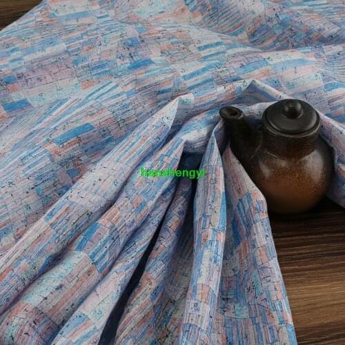 Original brand high-end floral fabric digital printing ramie garment fabric