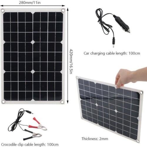 20w Semi-flexible Solar Panel for Car and Yacht Usb Stabilized Charging Board for Car Battery To Prevent Loss of Electricity