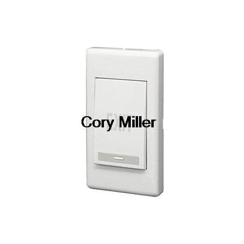 Oblong White Mini Exit Switch Wall Switch w One Button