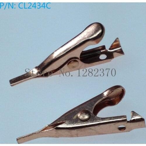 [SA] CL2434C miniature copper flat special small alligator clips Micro Toothless Alligator Clip --100pcs/lot