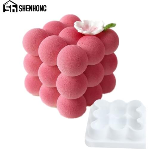 SHENHONG 3x3 Spheres From The Series Geometric Desserts 3D Silicone Art Mold Cake Baking Chocolate Mousse Pastry Mould