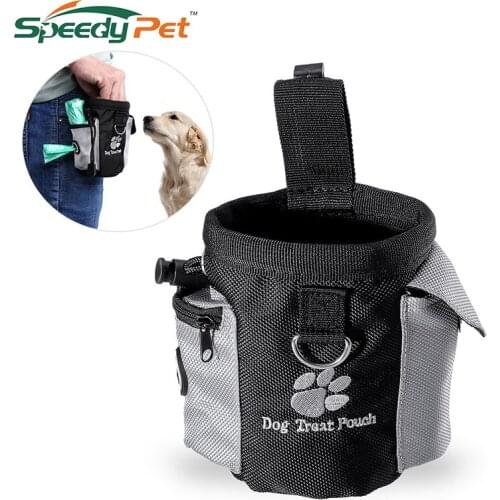 Hands Free Dog Treat Pouch Pet Training Waist Bag Drawstring Carries Pet Toys Food Poop Pouch Dog Snack Bag For Outerdoor Travel