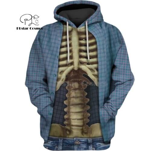 Skeleton Chest 3d printed hoodies/Sweatshirt women men autumn funny Halloween Christmas party cosplay streetwear Drop shipping
