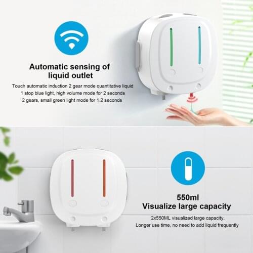Smart InfraredAutomatic Liquid Soap Dispenser Induction Hand Washing Shower Gel Machine Bathroom Wall-mounted Soap Dispenser
