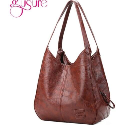 Gusure Vintage Womens Hand bags Designers Luxury Handbags Women Shoulder Bags Female Top-handle Bags Fashion Brand Handbags