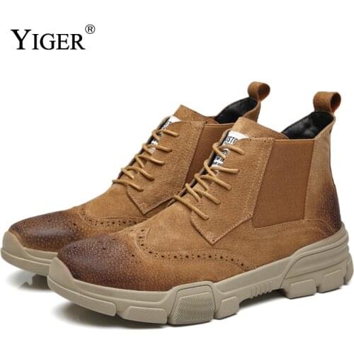 YIGER Men's Work Shoes
