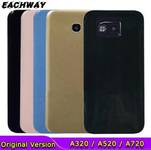 Original Back Glass For SAMSUNG Galaxy A3/A5/A7 2017 A320 A520 A720 Back Battery Glass Cover Rear Door Housing Case Replacement