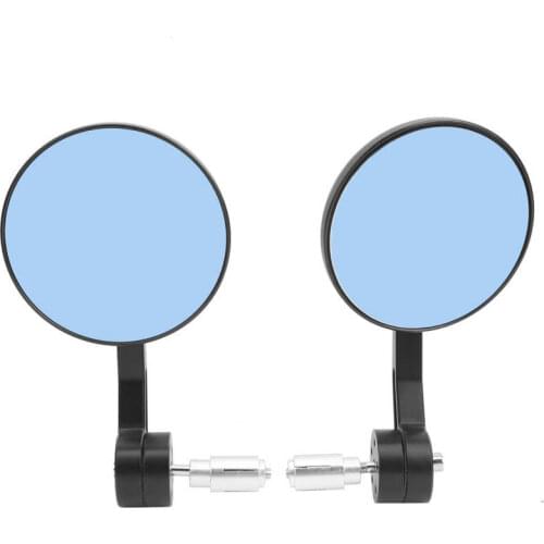Wing Mirror Pair of Handlebar Rear View Mirror Round Anti-Glare Aluminum Alloy Universal for Motorcycle