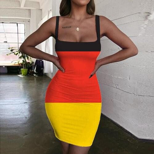 KYKU Brand German Flag Dress Women Germany Ladies Dresses Colorful Vestido Sexy Harajuku Bodycon Dress Gothic 3d Print