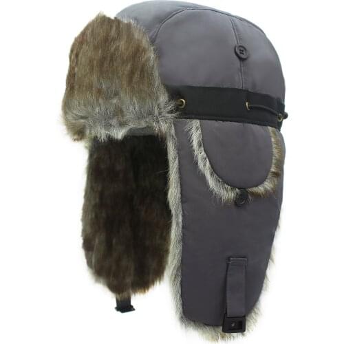 Winter Warm Earmuffs Thick Pile Bomber Hat Mens Trapper Hat Hunting Hat Outdoor Ushanka Hat Lumberjack Hat