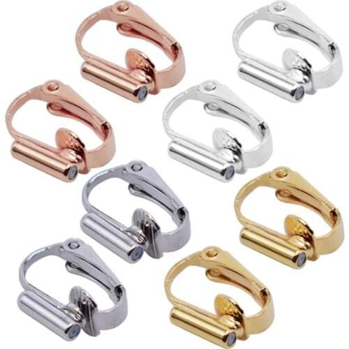 1 Pair DIY Clip-on Earring Converters Jewelry Findings for None Pierced Ears Earring Clips