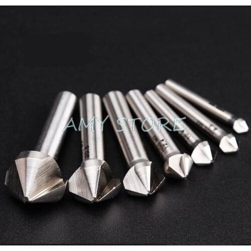 1Pc 3Flutes HSS Countersink Drill Bit 90 Degree Chamfer Cutter Milling Metalwork Tool 6.3/8.3/10.4/12.4/16.5/20.5mm