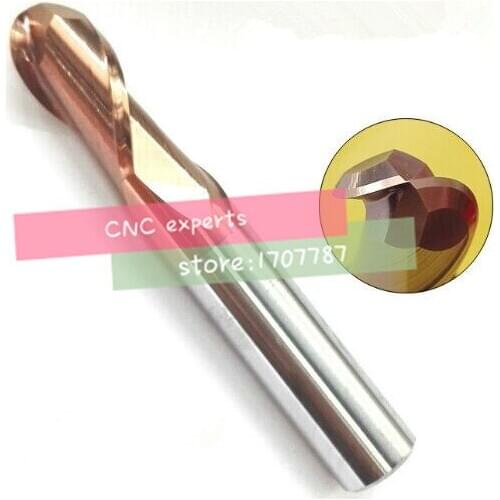 1PCS HRC60 2F-R0.5~R10,Spiral Bit Milling Tools, Carbide Ball Nose End Mill, the lathe tool,boring bar,cnc,machine