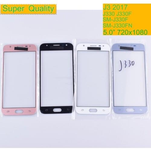 10Pcs/lot For Samsung Galaxy J3 2017 J330 J330F SM-J330FN SM-J330F/DS Touch Screen Front Glass Panel TouchScreen LCD Outer Lens
