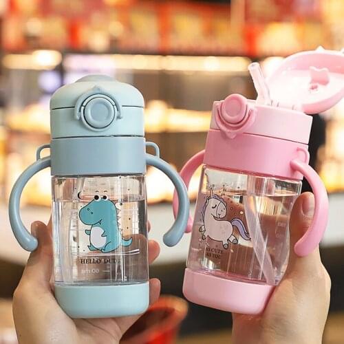 360 Degrees Baby Learning Drinking Cup With Double Handle Flip lid Leakproof Infants Water Cups Bottle 350/450ml