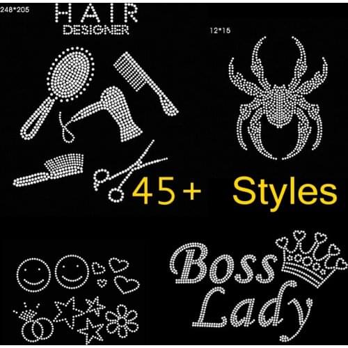 4pc/lot Old English Letter brand logo JUICY words QUEEN Rhinestone Transfer Iron On Motif Hotfix Image design(only transfer)