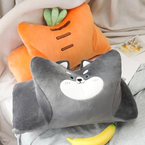 40cm Cartoon Shiba Inu Husky Carrot Plush Toys Stuffed Soft Animal Plants Plush Cushion Sleeping Pillow for Children Kids Gifts