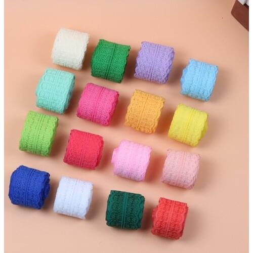 50Meters/Roll 4.5cm Colorful Non Stretchy Lace Trimming for Wedding Birthday Party Decoration Gift Wrapping White Lace Ribbons