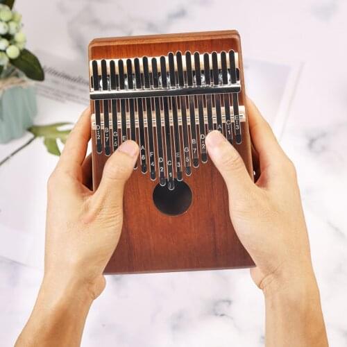 African Sanza Mbira 17 Keys Kalimba Acacia Wood Thumb Finger Piano Mbira Body Musical Instrument for Beginner Children Gifts