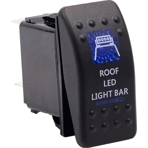 NEW Dual Blue Backlight ROOF LED LIGHT BAR On Off Rocker Switch 5 Pin 12V 24V for 4x4 Boat Caravan Marine ATV UTV Accessories