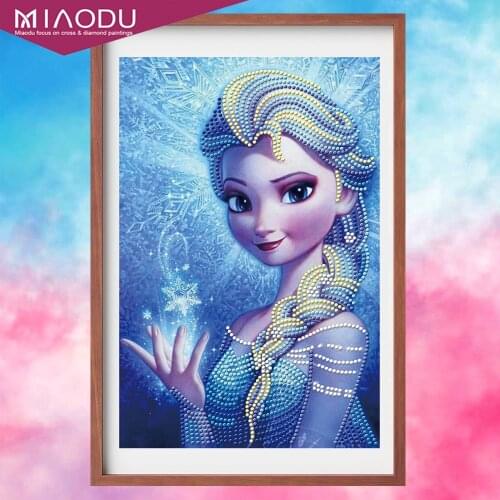 Disney Cartoon Princess Diamond Painting Cross Stitch Round Drill Frozen Elsa Diamond Embroidery Picture of Rhinestones Home Art