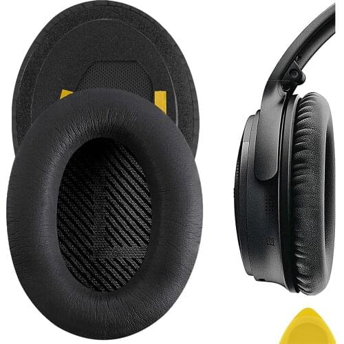 QuickFit Protein Leather Ear Pads for Bose QuietComfort QC35, QC35 ii, QC35 ii Gaming, SoundLink Around-Ear Headphones Earpads