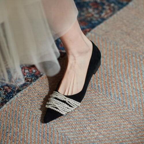 Pointed Toe Ballet Flats Slip on Ladies Flats Shoes Wool Knitted Pregnant Women Loafers Shoes Moccasins