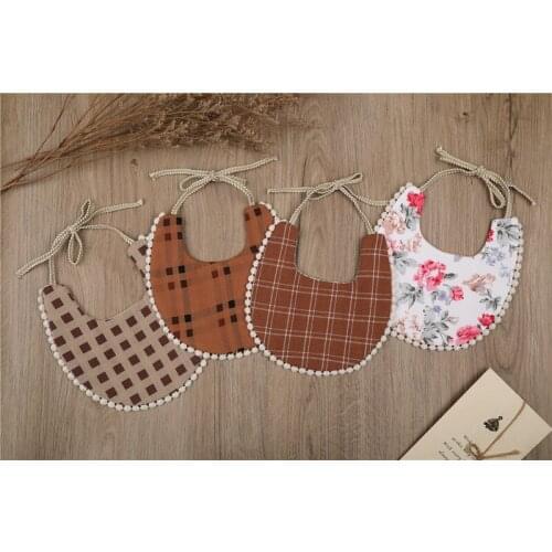 Blotona 23 Colors Hot Sale 1PC Newborn Baby Boys Girls Cute Saliva Towel Feeding Cotton Linen Bib Dribble Bandana Scarf