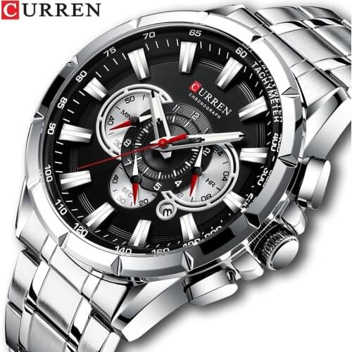CURREN Top Brand Luxury Chronograph Quartz Watch For Men Sports Mens Watches Military Male Wrist Watch Clock Relogio Masculino
