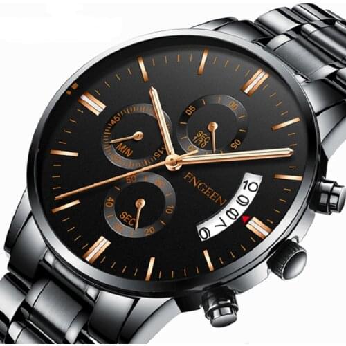 FNGEEN Mens Sports Business Watch Top Brand Luxury Waterproof Luminous Quartz Watches Wristwatches For Man Relogio Masculino