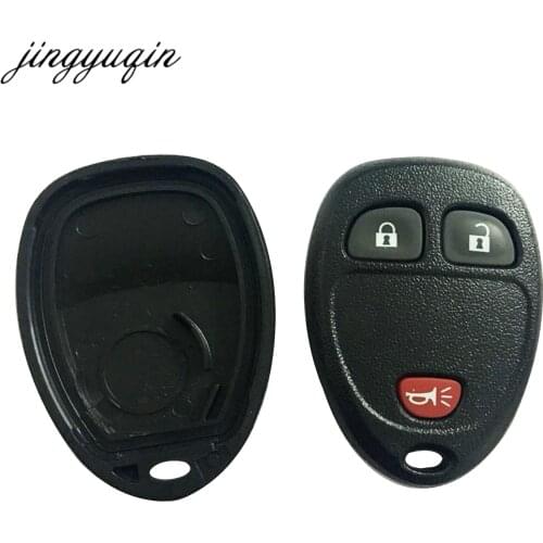 Jingyuqin 3 Buttons Key Shell FOB Entry Keyless Case for Buick For GMC Chevrolet Enclave 2009-2014 Remote