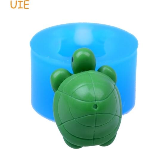DYL166U 22.2mm Tortoise Silicone Push Mold - Sea Animal Mold Cake Decoration, Fondant, Resin, Candle, Cookie, Candy, Chocolate