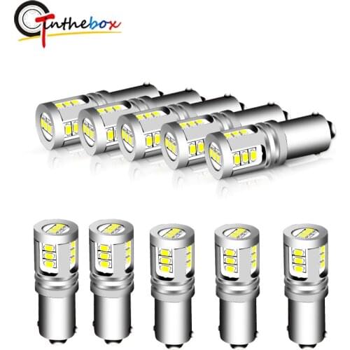 Gtinthebox 10PCS Canbus 12V H21W BAY9S BAX9S BA9S LED Bulbs For Reverse Light,Parking Light,License Plate Light,Interior Light
