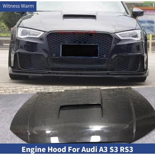 Carbon Fiber Engine Hood for Audi A3 S3 RS3 2017-2019 real carbon fiber engine bonnet for Audi A3 Full carbon fiber engine cover