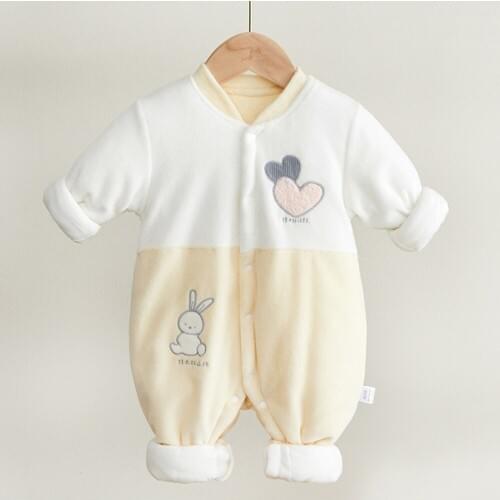First Christmas Baby Girl Jumpsuit Cartoon Patchwork Cotton Warm Autumn Winter Newborn Onesies Long Sleeve Boys Rompers