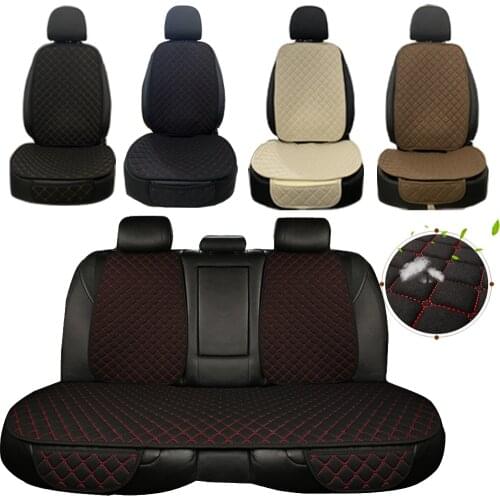 Large Size Flax Car Seat Cover Protector Linen Front Seat Pad Auto Mat Pad Four season seat cover Front Interior Styling